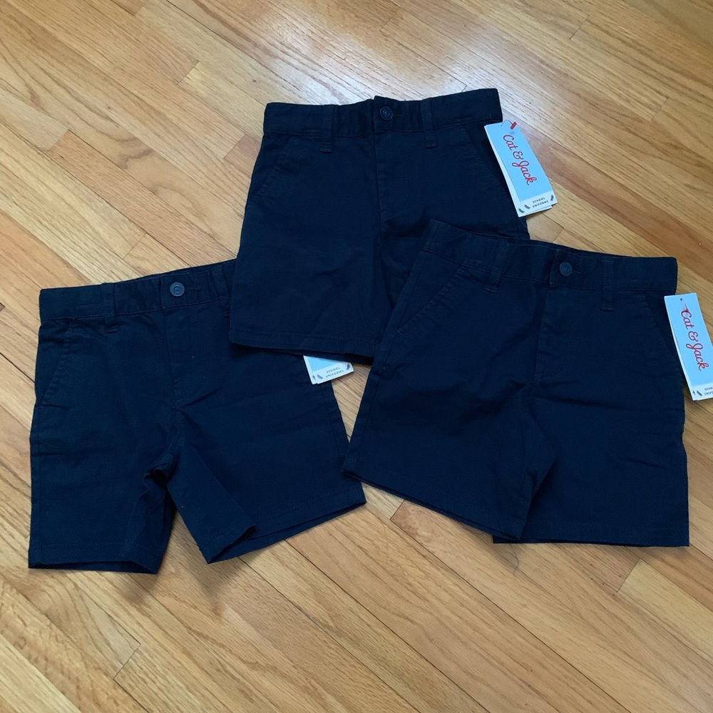 3 sets of 3t Cat and Jack uniform shorts
